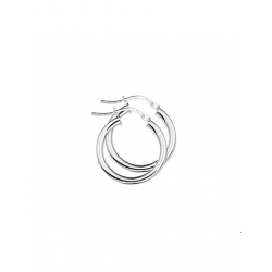 Zilver Creolen ronde buis - 40224