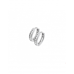 Zilveren Klapoorringen zirkonia - 40226