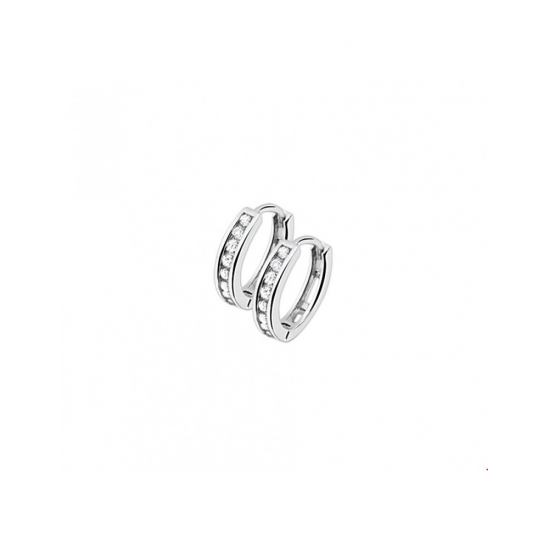 Zilveren Klapoorringen zirkonia - 40226