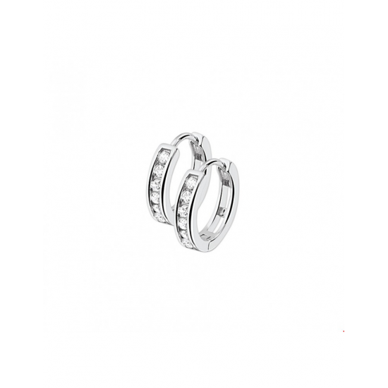 Zilveren Klapoorringen zirkonia - 40227