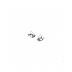Zilver Oorknoppen paardenhoofd - 40237