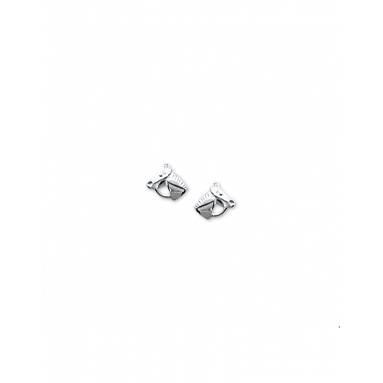 Zilver Oorknoppen paardenhoofd - 40237