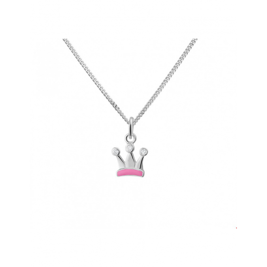 Zilveren Collier kroon 36 + 4 cm - 40248