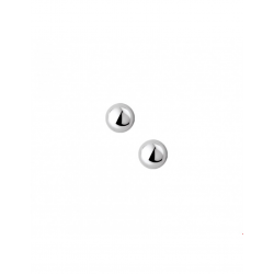 Zilver Oorknoppen half-bol - 40256