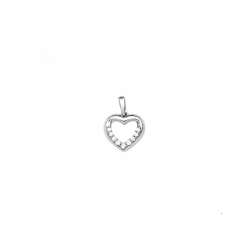 Zilveren Hanger hart zirkonia - 40285