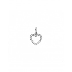 Zilveren Hanger hart zirkonia - 40286