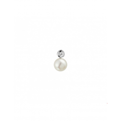 Zilveren Hanger parel en zirkonia - 40294