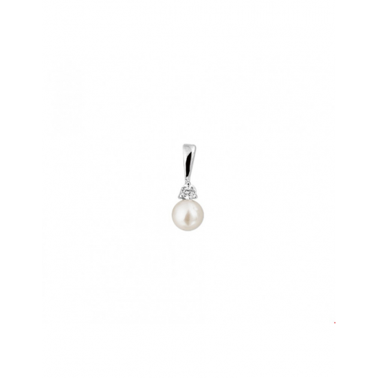 Zilveren Hanger parel zirkonia - 40295