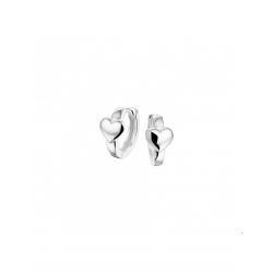 Zilver Klapcreolen hart - 40335
