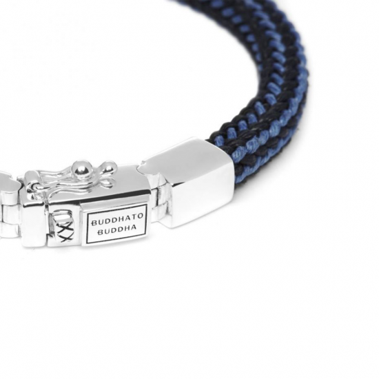 Buddha to Buddha 780MIX BL-E Denise Cord mix BLUE Bracelet MAAT 19cm - 41006