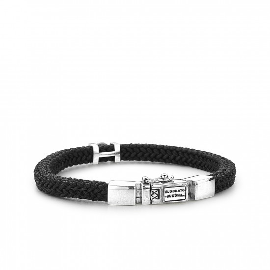 Buddha to Buddha 780BL-D Denise Cord Bracelet  black MAAT 19cm - 41076