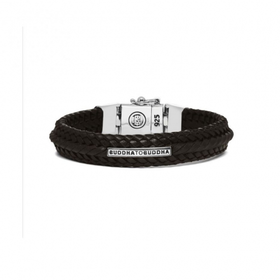 Buddha to Buddha 816BR-E Nurul Small Leather Brown Bracelet MAAT 19cm - 41093