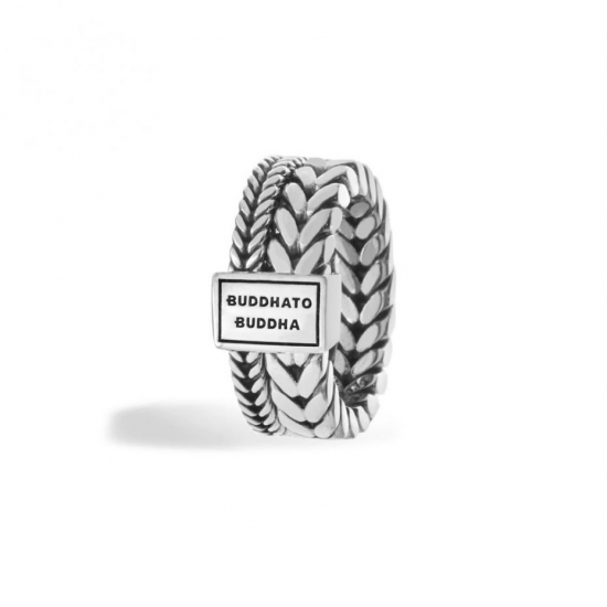 Buddha to Buddha 609 Barbara Double Ring Silver MAAT 16 - 41096