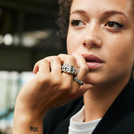 Buddha to Buddha 536 Nathalie Ring Silver MAAT 21 - 41362