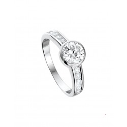 Zilveren ring zirkonia - 41507