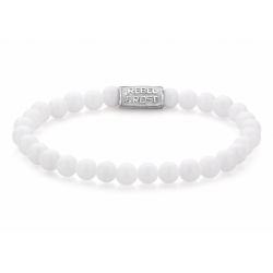 Rebel & Rose Armband White Drake 6mm 19cm - 41706