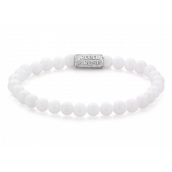 Rebel & Rose Armband White Drake 6mm 19cm - 41706