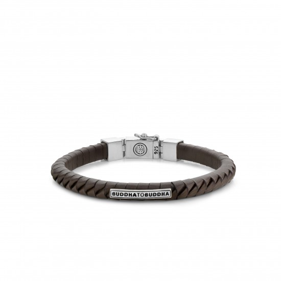 Buddha to Buddha 162BL-F Komang Small Leather Bracelet Brown MAAT 21cm - 41845