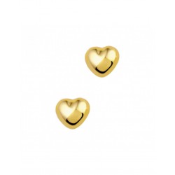 Gouden Oorknoppen hart massief - 41990