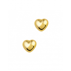 Gouden Oorknoppen hart massief - 41990