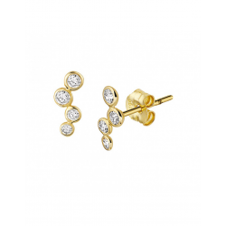 Gouden Oorknoppen zirkonia - 42018