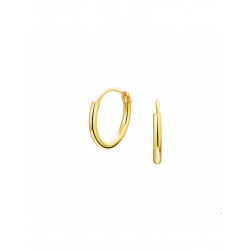 Gouden oorringen ronde buis 11mm - 42029