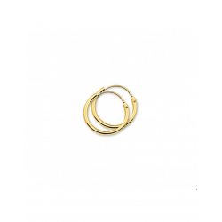 Gouden Oorringen ronde buis - 42031