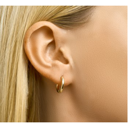 Gouden Klapoorringen 2,5 mm rond 15mm - 42051