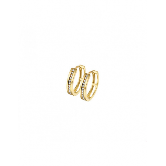 Gouden Klapoorringen zirkonia - 42057