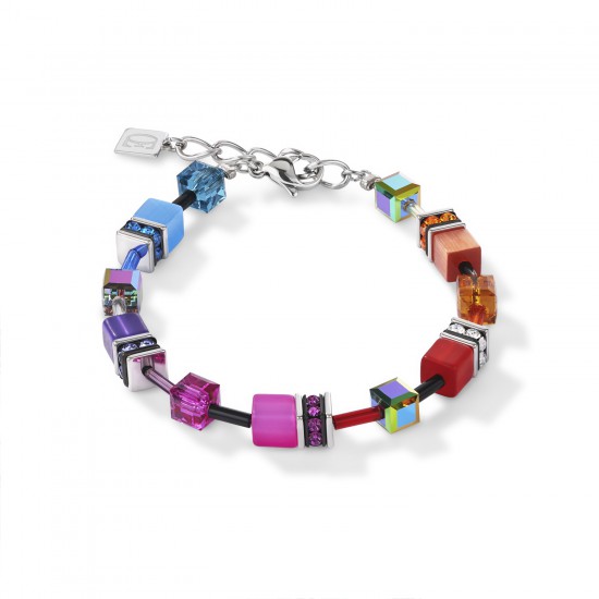Coeur de Lion Bracelet GeoCUBE® multicolour rainbow 18+3 cm - 42220