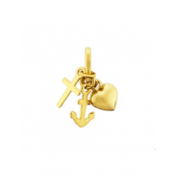 Gouden Hanger Geloof, Hoop en Liefde 15mm - 42082