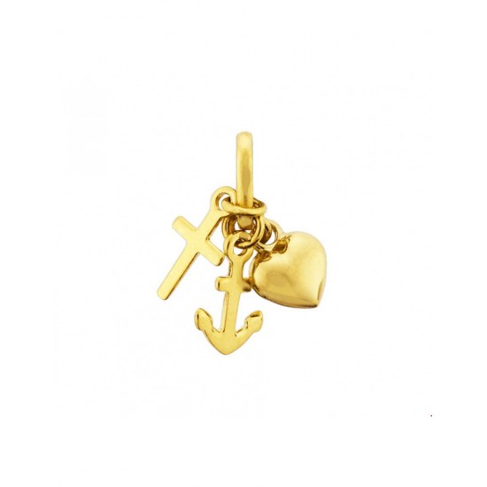 Gouden Hanger Geloof, Hoop en Liefde 15mm - 42082