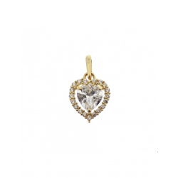 Gouden Hanger hart zirkonia 8,5 mm - 42116