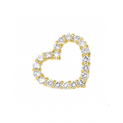 Gouden Hanger hart zirkonia - 42117