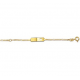 Gouden Graveerarmband figaro hart plaat 5 mm 9 - 11 cm - 42145