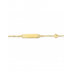 Gouden Graveerarmband hart plaat 4,0 mm 11 - 13 cm - 42146