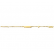 Gouden Graveerarmband hart plaat 4,0 mm 11 - 13 cm - 42146