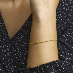 Gouden Armband singapore 2,3 mm MAAT 19cm - 42151