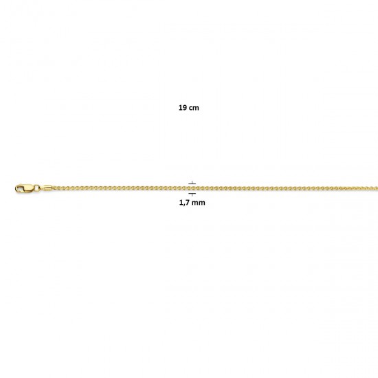 Gouden Armband vossestaart 19cm - 42153