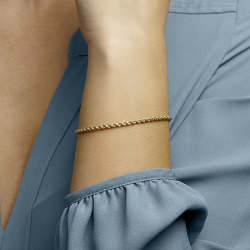 Gouden armband koord 2,7 mm MAAT 19 - 42154
