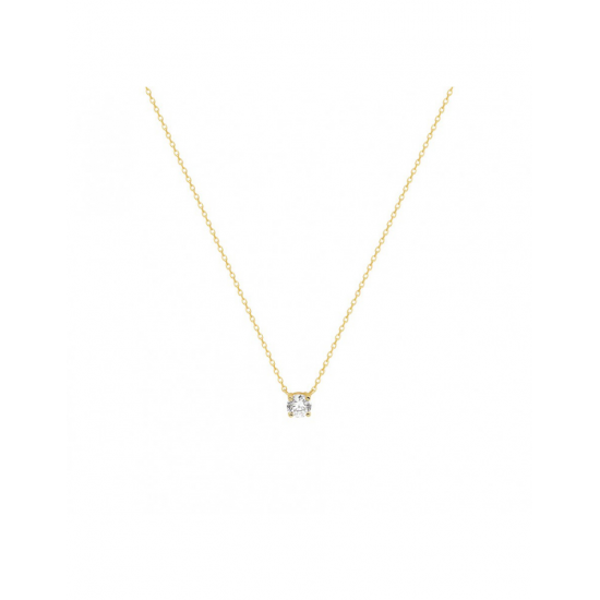 Gouden Collier met hanger zirkonia 42 cm - 42161