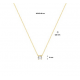 Gouden Collier met hanger zirkonia 42 cm - 42161