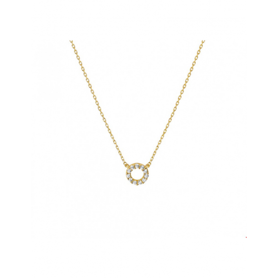 Gouden Collier zirkonia 40 + 4 cm - 42162