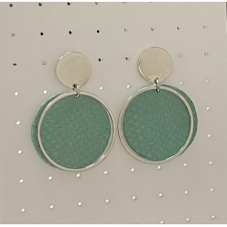 lOTT Gioielli OORBELLEN SLANG GROEN ROND - 42892