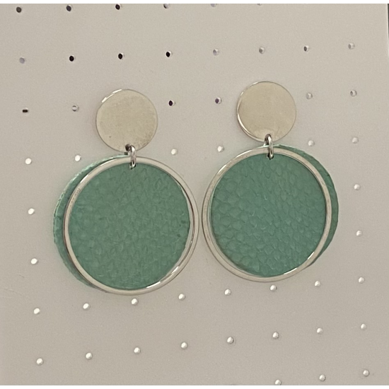 lOTT Gioielli OORBELLEN SLANG GROEN ROND - 42892