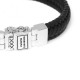 Buddha to Buddha 181BL-F  Edwin Small Leather Black Bracelet MAAT 21cm - 43236