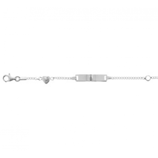 Zilveren Graveerarmband hart plaat 4,2 mm 9 - 11 cm - 43101