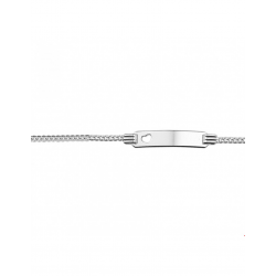 Zilveren Graveerarmband hart gourmet plaat 11 - 13cm - 43104