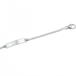 Zilveren kinder plaatarmband 9-11cm - 43097