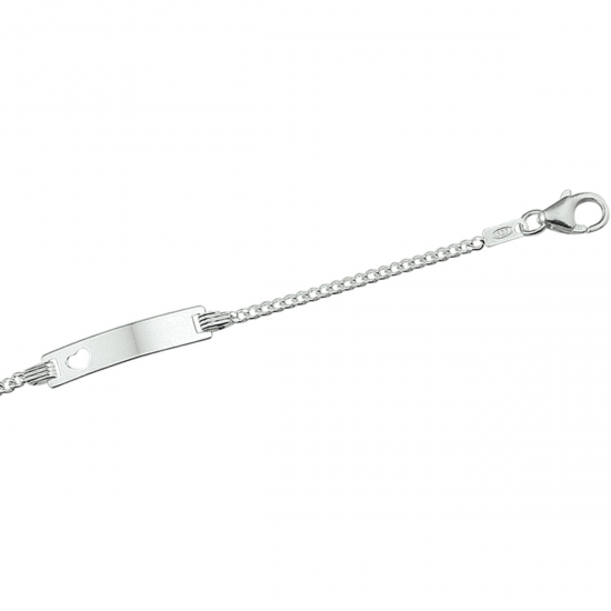 Zilveren kinder plaatarmband 9-11cm - 43097